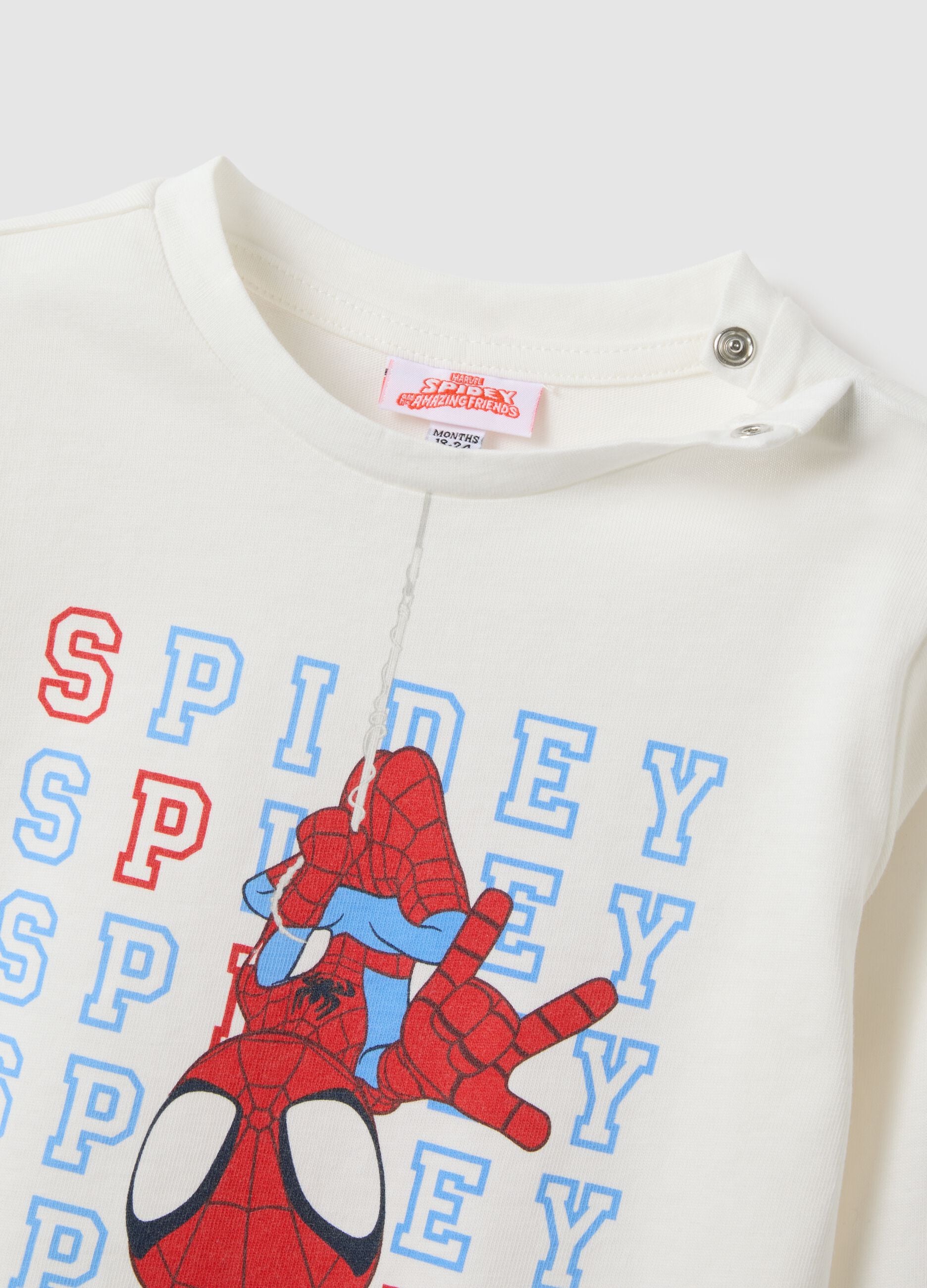 White pure cotton regular fit kids' t-shirt with print