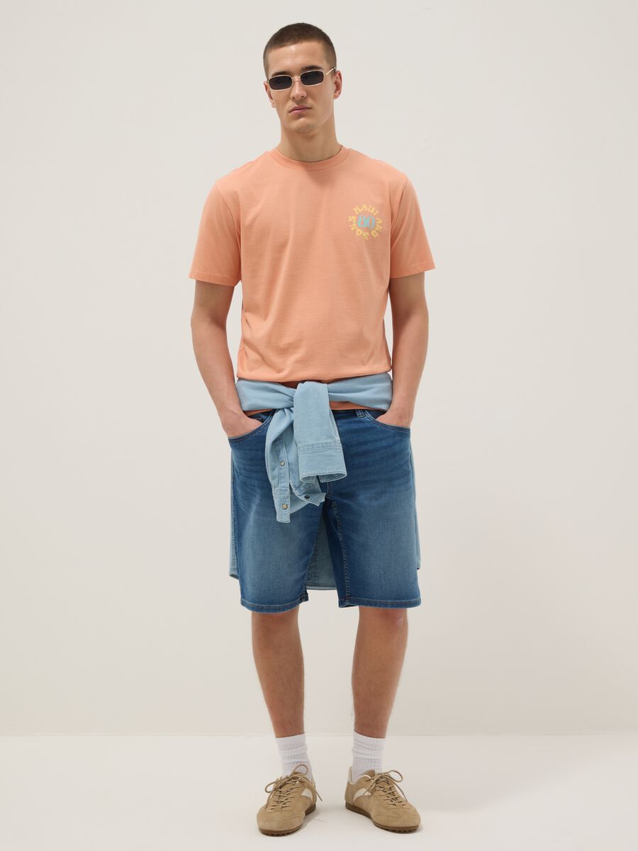 Pink pure cotton short-sleeve T-shirt_1