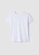 Girls&rsquo; white pure cotton T-shirt, regular fit_3