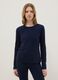 Men's long sleeve blue T-shirt in pure cotton regular fit_0