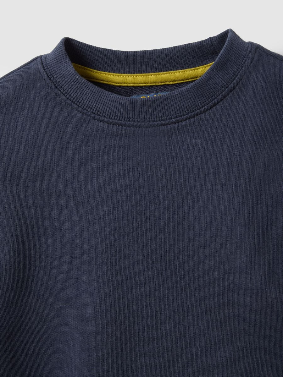 Children's regular fit blue cotton sweatshirt and trousers set_3