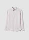 Pure linen striped shirt in white and beige regular fit_4