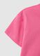 Girls' pink pure cotton boxy fit T-shirt with heart_3