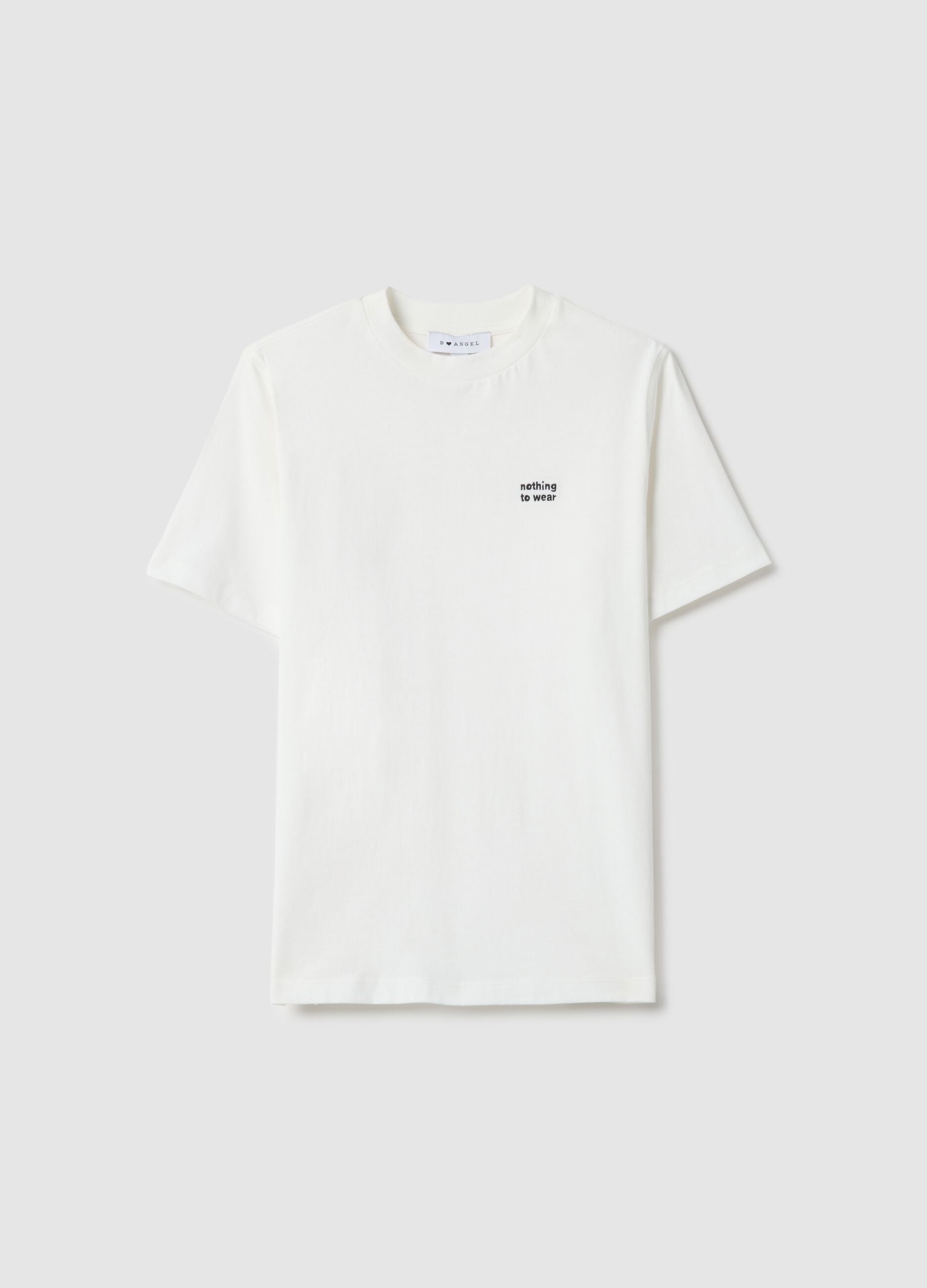 White Pure Cotton T-shirt Relaxed Fit