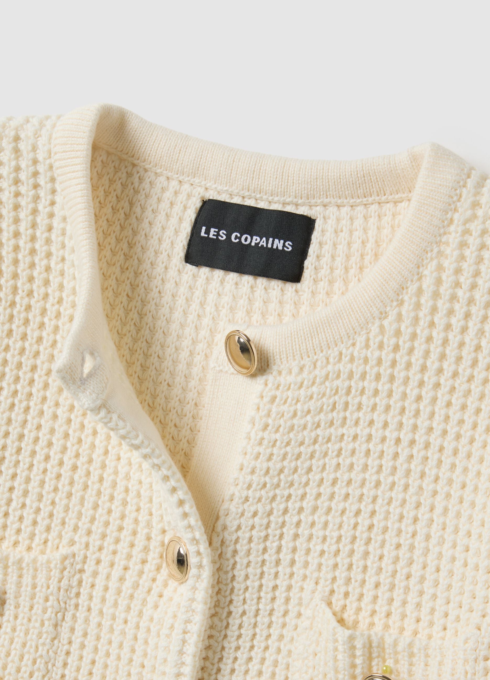 Beige Cardigan in Pure Cotton