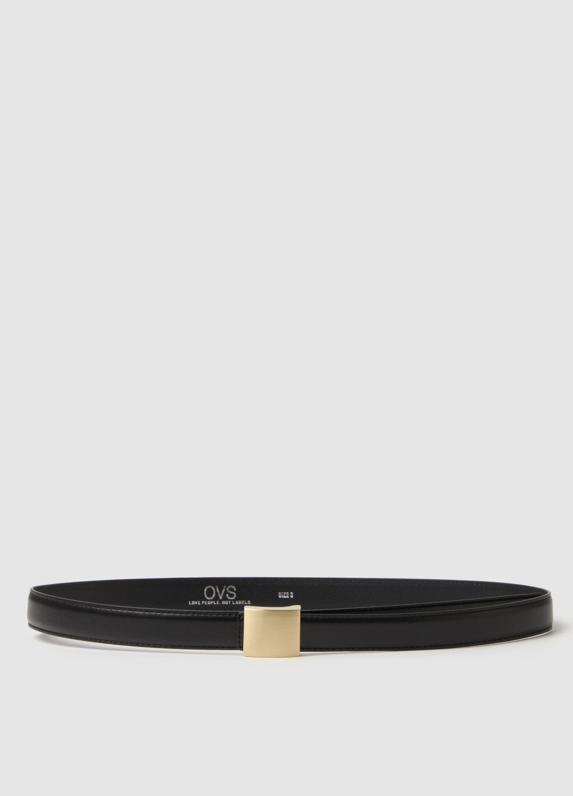 Black belt with golden buckle
