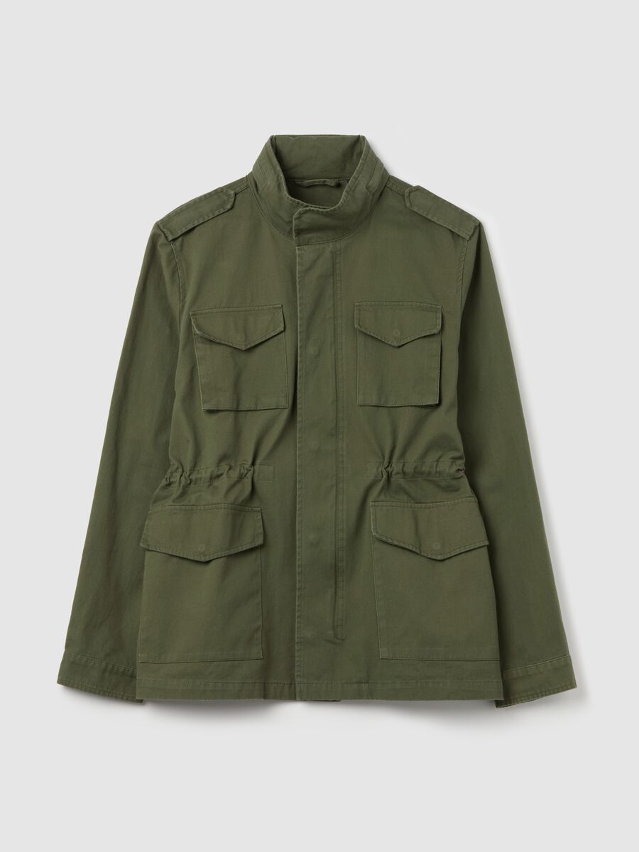 Short safari jacket with internal hood_4