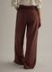 Brown straight chino trousers in viscose and linen blend regular fit_2