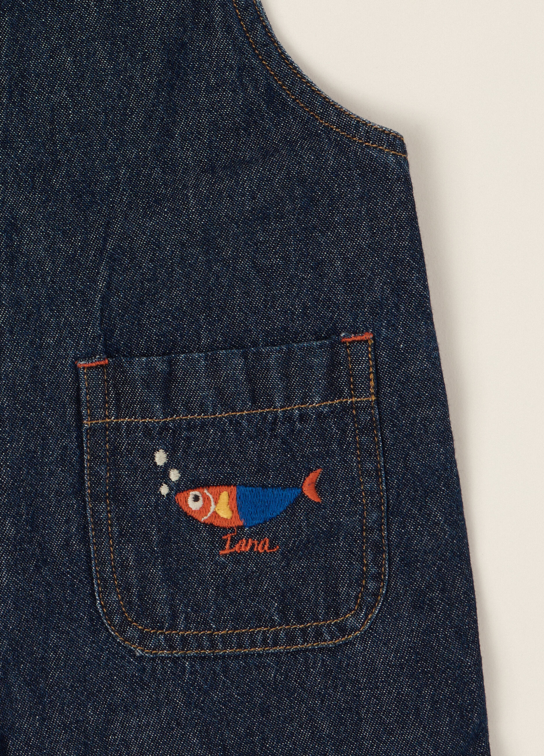 IANA Pure Cotton Chambray Dungarees