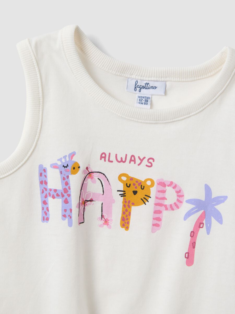 White organic cotton tank top with front tie detail_2
