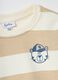 Boys' Pure Cotton Beige Striped Regular Fit Sweatshirt_2