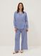 Multicoloured pure cotton shirt with pattern and V-neck_1