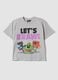Grey short-sleeve pure cotton T-shirt_0