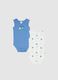 Sleeveless multicolour pure cotton baby Mickey Mouse bodysuit duo pack_0