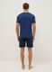 Pigiama corto in jersey di puro cotone organico blu regular fit_2