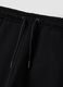 Black cotton-blend joggers with cargo pockets for boys_5