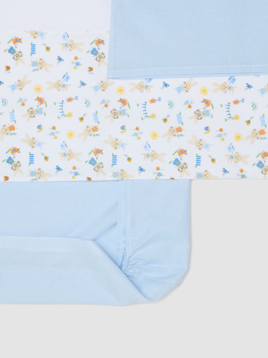 Newborn multicolour pure cotton cot sheet set_2