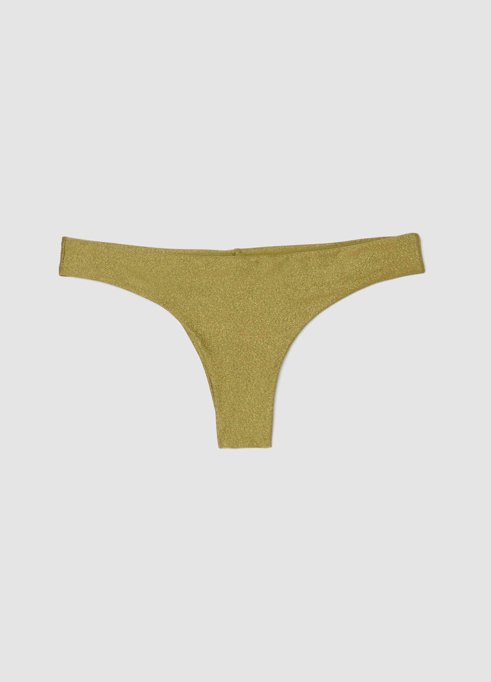 Green glitter stretch Brazilian bikini bottoms