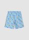 Children's blue swim boxers regular fit with Super Mario prints_1