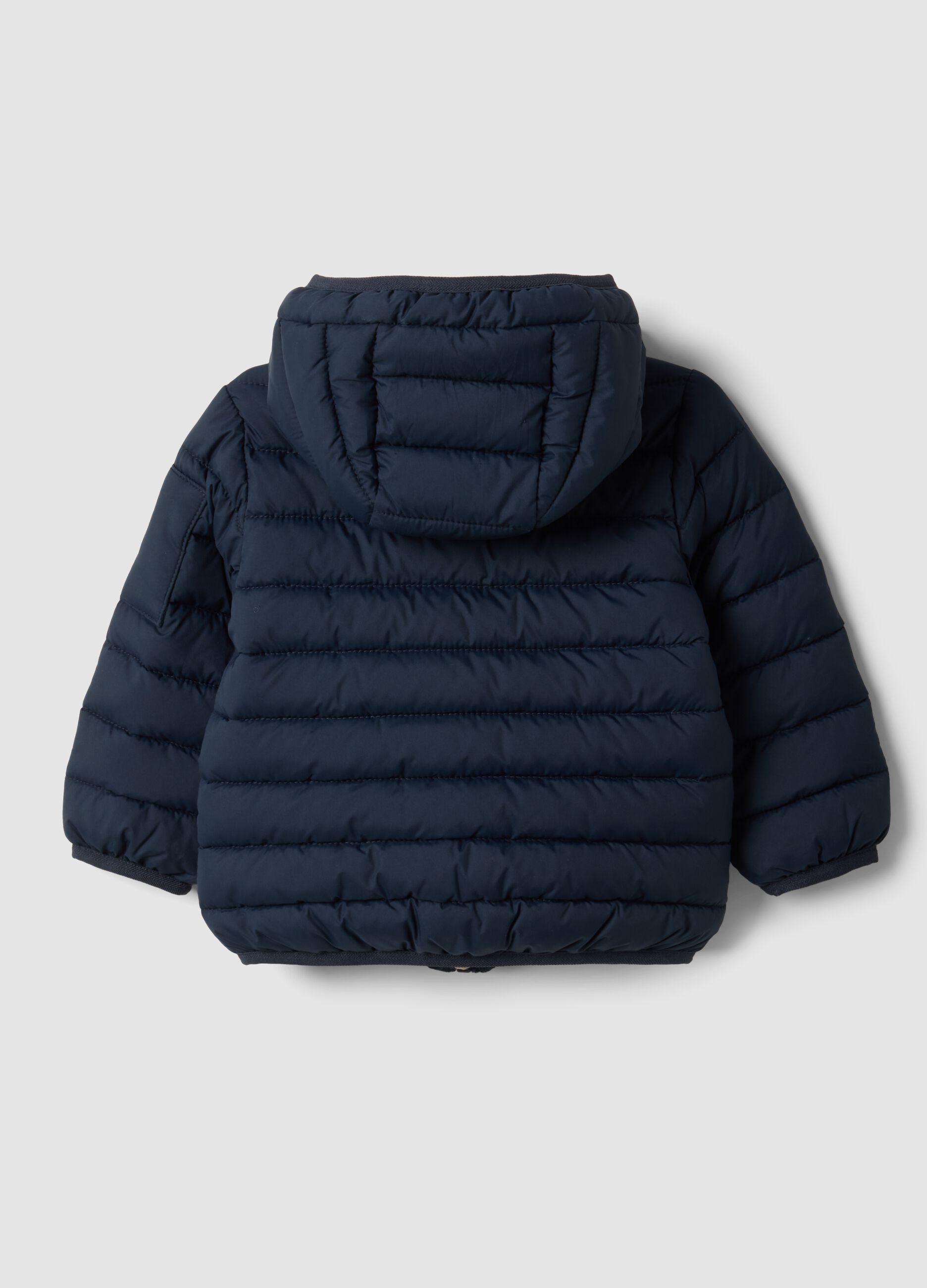 Blue Ultralight Quilted Hooded Jacket for Baby Boy
