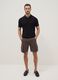 Brown pure cotton regular-fit cargo shorts_0