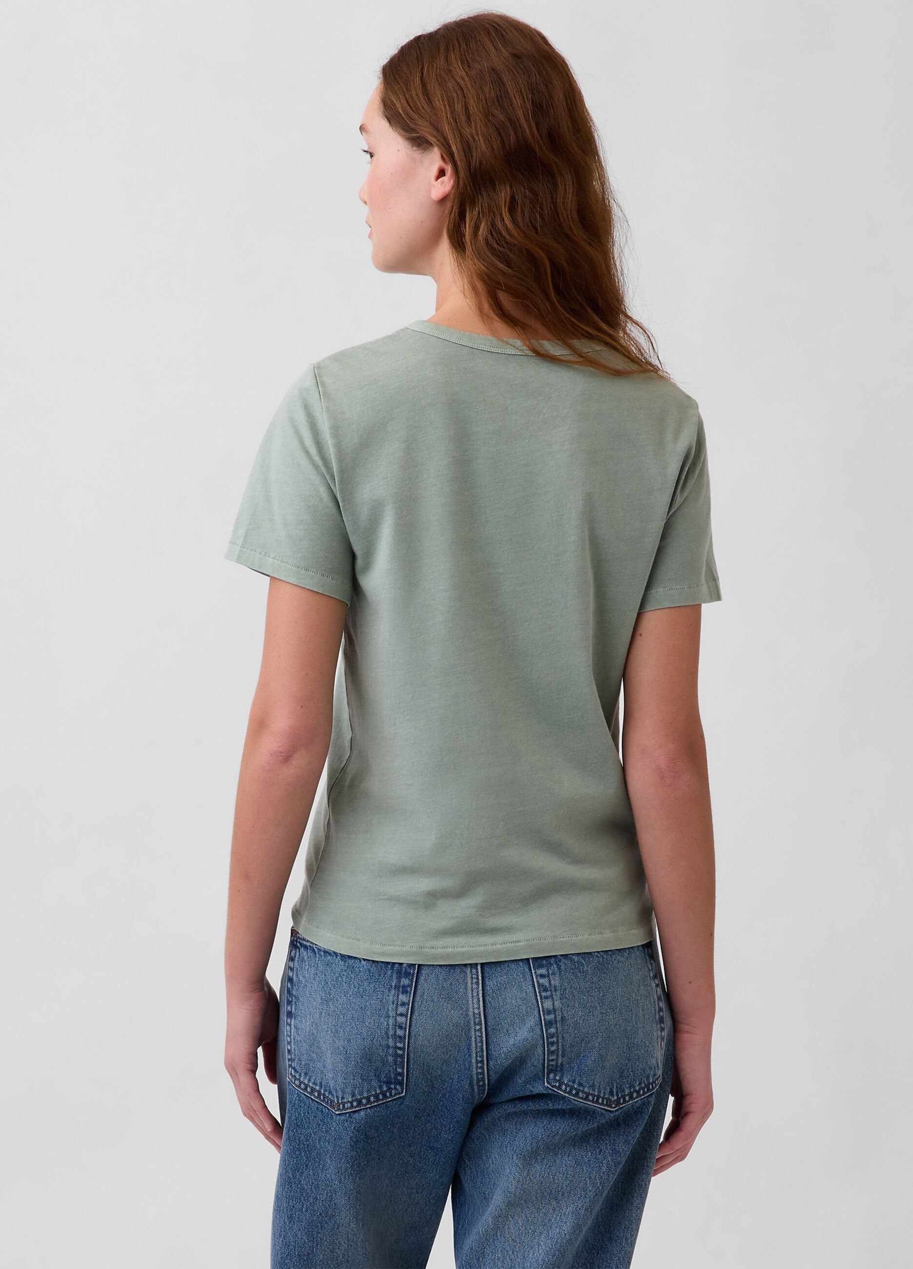Crew Neck Pure Cotton T-shirt Regular Fit