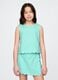 Sea green top with wave trim_0