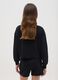 Cropped sweatshirt with foil print_1