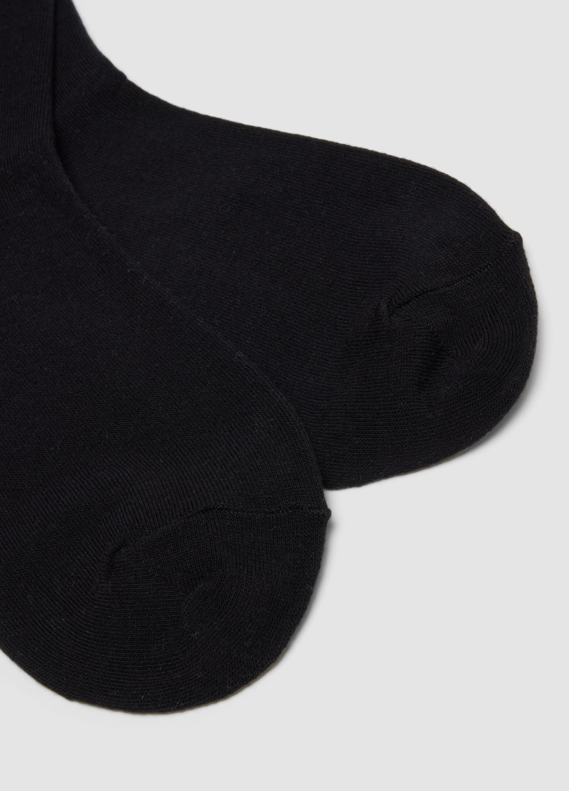 2-pack black socks in organic cotton jersey blend