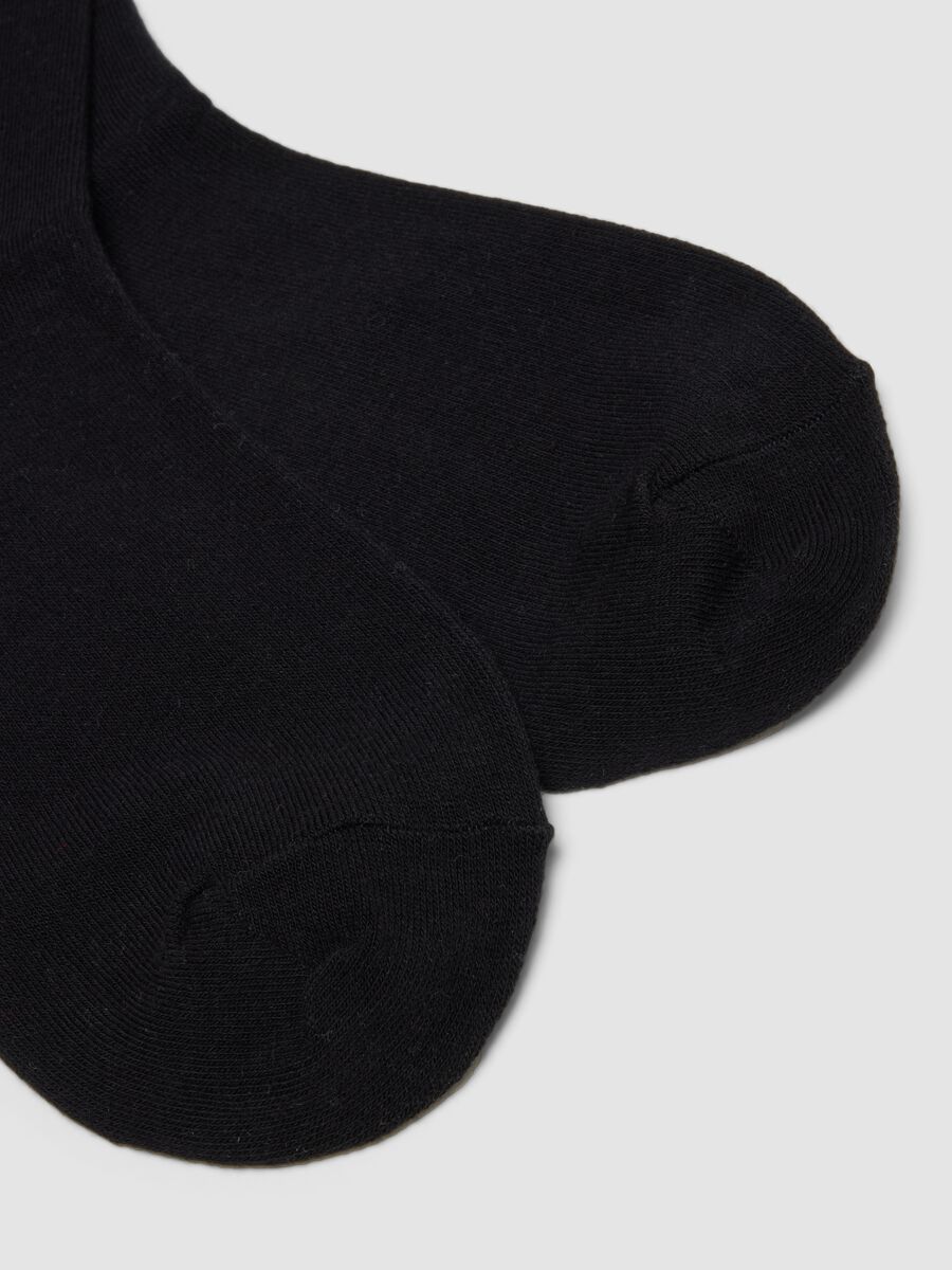 2-pack black socks in organic cotton jersey blend_1