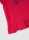 Red stretch cotton T-shirt for girls with Minnie and sequins_3