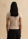 Beige stretch cotton fitted t-shirt_3
