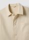 White regular fit linen-cotton blend jacket_5