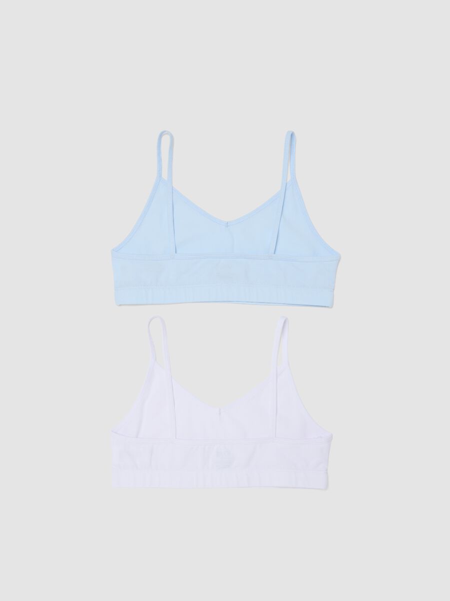 Multicoloured Stretch Cotton Girl's Bra Twinpack_1