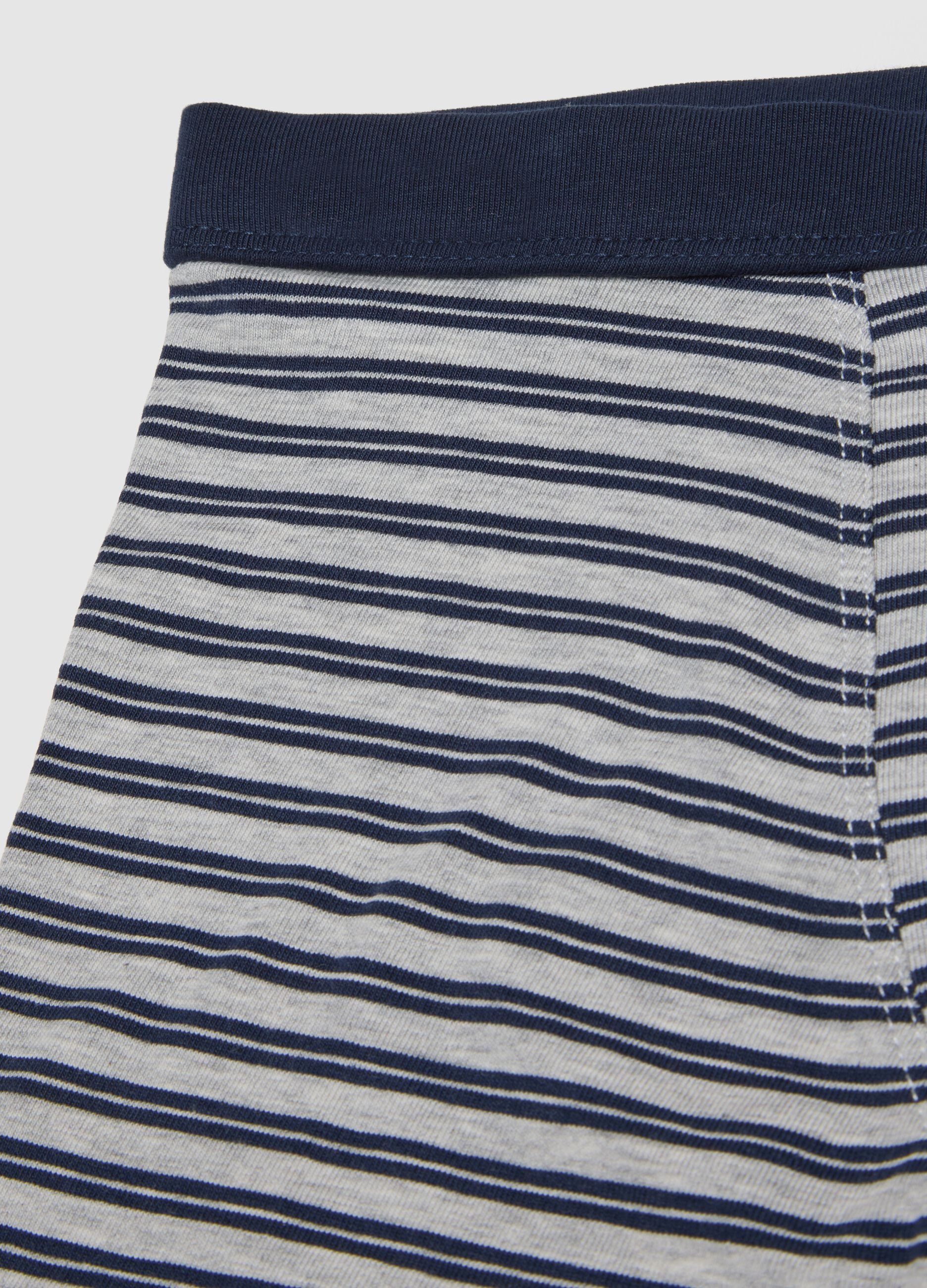 Boys' regular fit multicolour striped stretch cotton boxer shorts