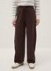 Brown Stretch Cotton Baggy Trousers_1