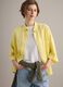 Yellow viscose-linen blend oversized shirt_0