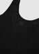 Black stretch viscose vest top with deep V-neck lace trim_6