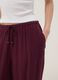 Purple pure viscose trousers with drawstring, relaxed fit_3