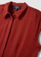 Red regular-fit shirt dress in viscose and linen blend_5