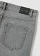 Shorts da uomo in puro cotone grigio slim fit_5