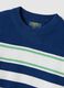 Children's regular fit striped sweater in multicolor pure cotton_2