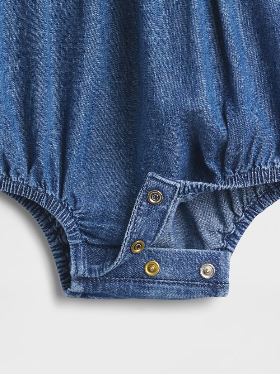 Denim bodysuit with embroidered collar_3