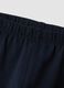 Blue stretch organic cotton leggings with bows for baby girl_3