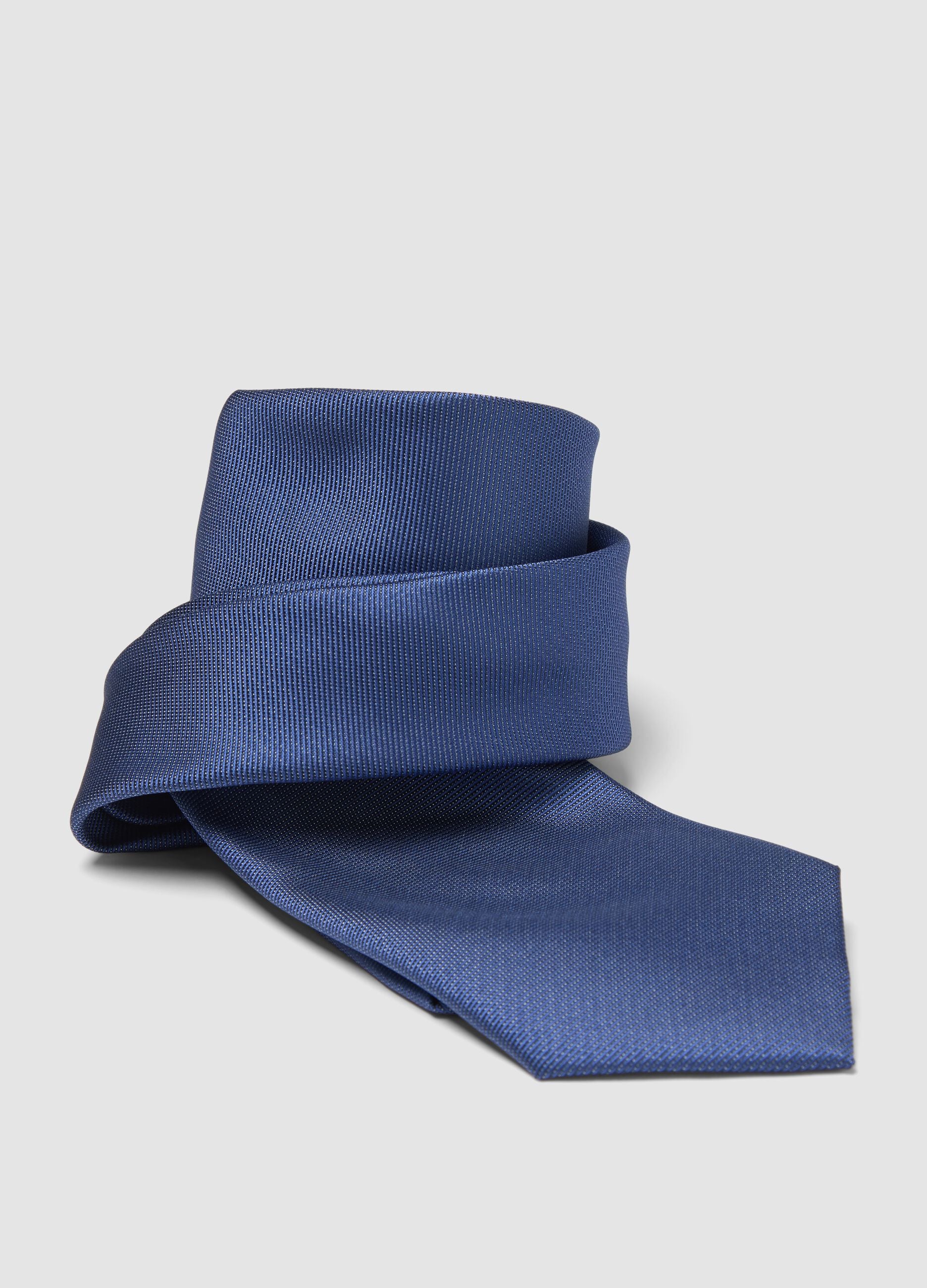 Blue tie, 7.5 cm blade