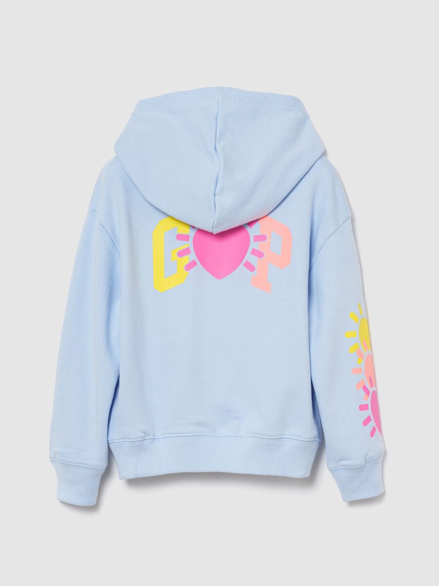 Felpa con logo GAP e cappuccio in misto cotone_1