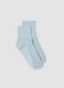 Blue stretch cotton socks_0
