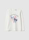 Pure cotton white regular fit t-shirt for girls_0
