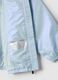 Girls' regular fit metallic blue jacket with zip and hood_3