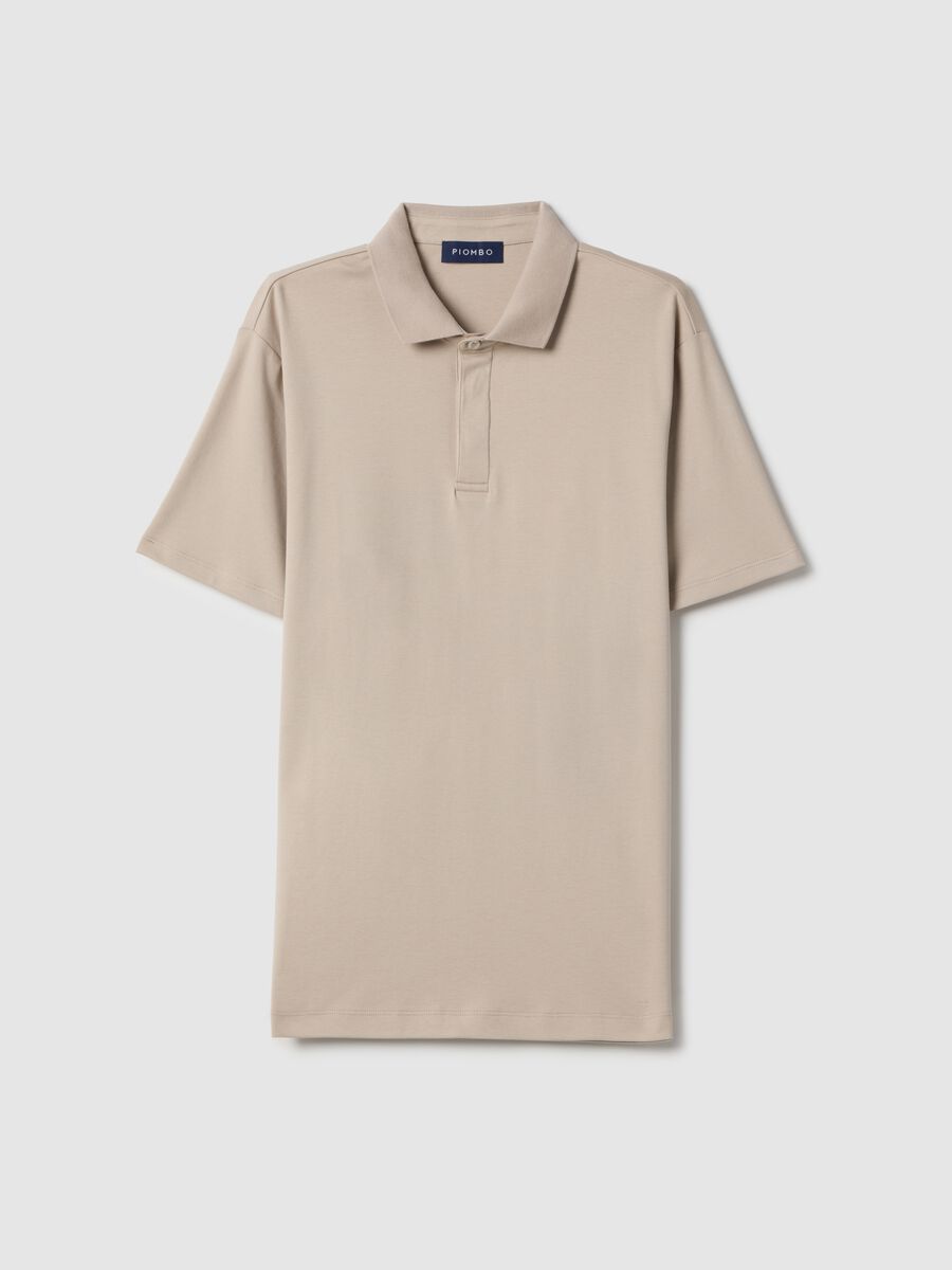 Grey mercerised pure cotton regular-fit polo shirt_4
